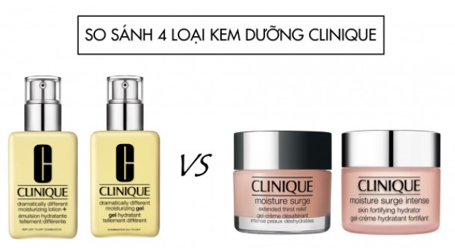 Review và so sánh 4 loại kem dưỡng đình đám của Clinique