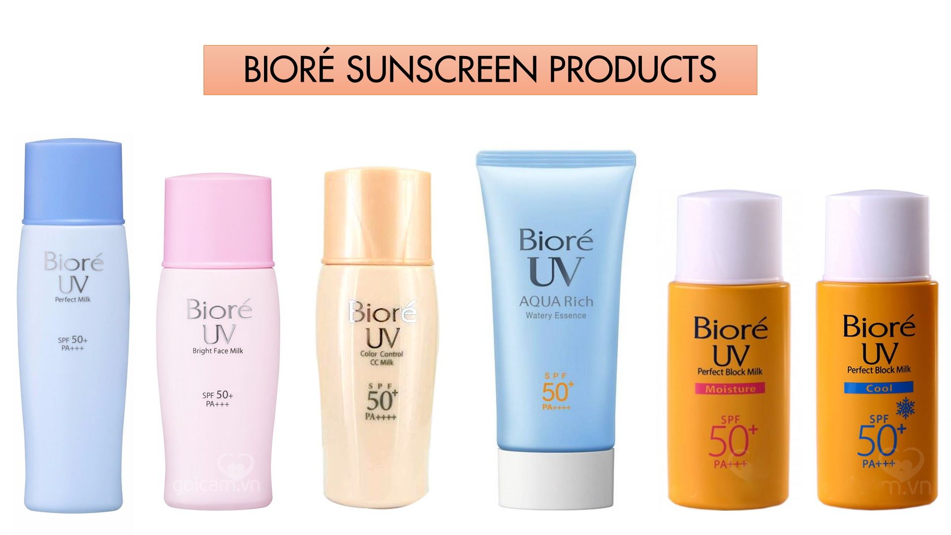 Review So Sánh 6 Sản Phẩm Chống Nắng Của Biore