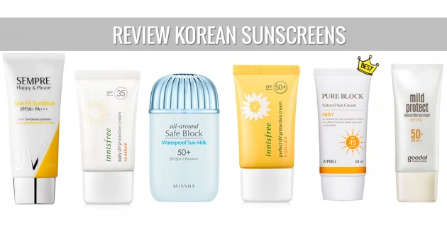 Review 8 sản phẩm chống nắng Hàn Quốc chất lượng tốt giá bình dân