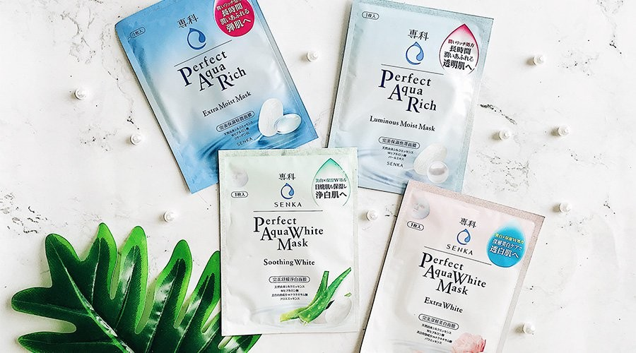 Review 4 dòng mặt nạ giấy Senka Perfect Aqua – Giá bình dân, cấp ẩm tốt và hợp với mọi loại da