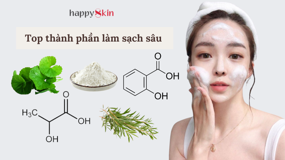 Top 7 thành phần làm sạch sâu giúp say ‘bye’ bã nhờn