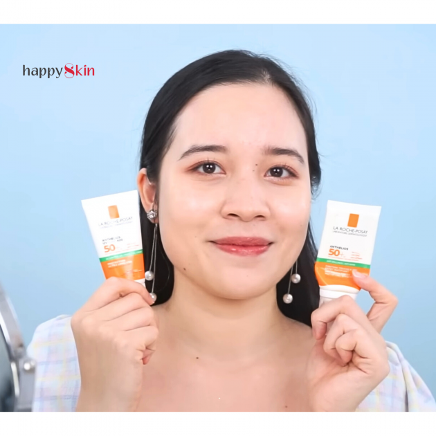 Lớp finish để lại trên da của kem chống nắng La Roche Posay Anthelios UVMune 400