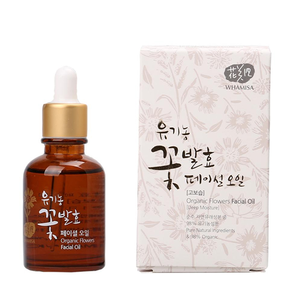 Dầu dưỡng ẩm hữu cơ cho mặt Whamisa Organic Flowers Facial Oil 30ml