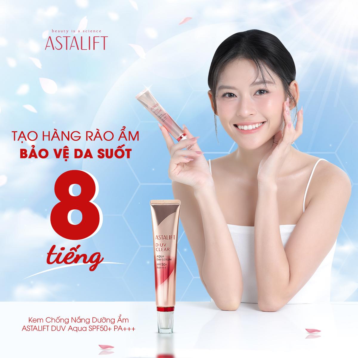 Kem chống nắng dưỡng ẩm Astalift D-UV Clear Aqua SPF50 + PA ++++ bảo vệ da suốt 8 tiếng