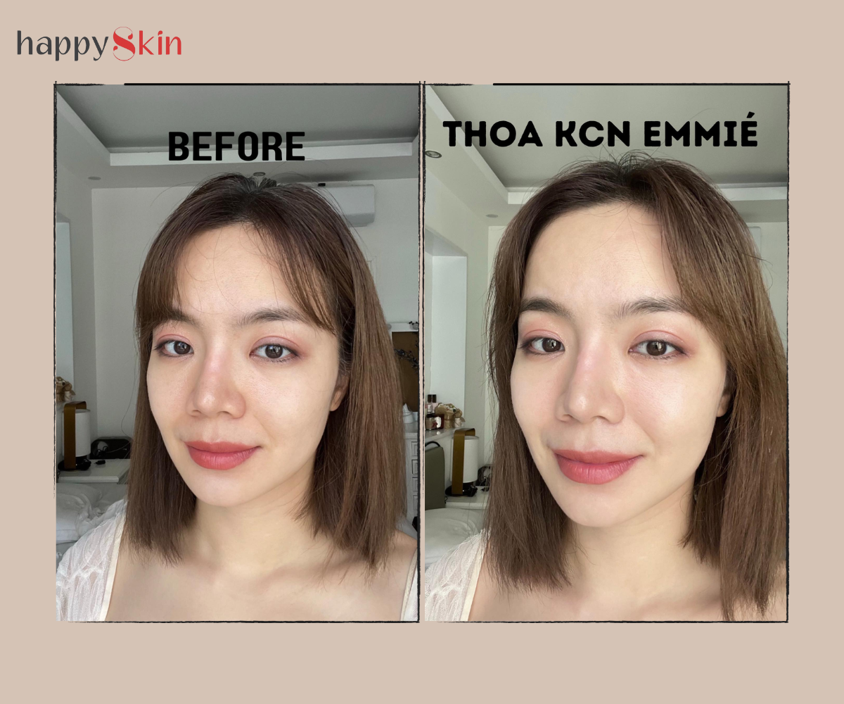 Kem Chống Nắng Emmié by HappySkin mang lại hiệu ứng căng khỏe cho da