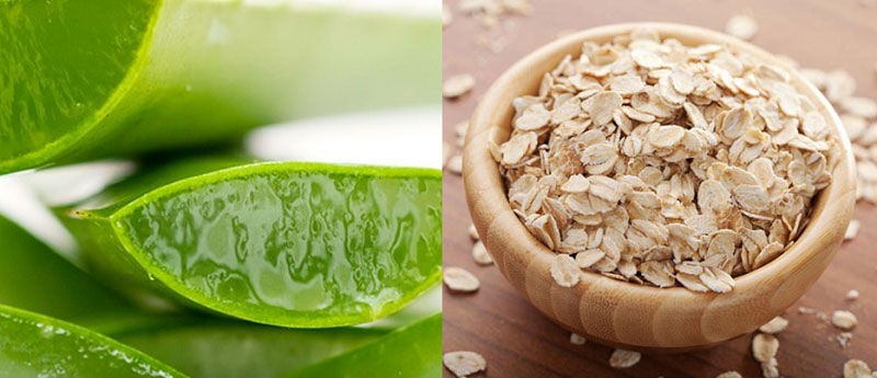Mặt nạ dưỡng da nha đam với yến mạch