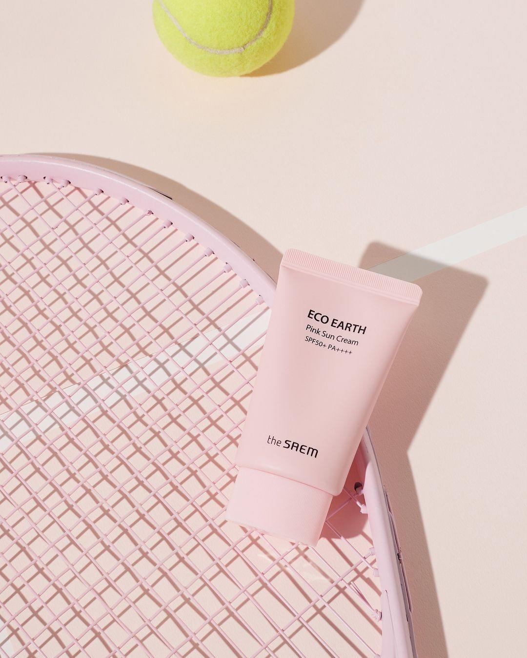 The Saem Eco Earth Power Pink Sun Cream - Kem chống nắng nâng tone cho da nhạy cảm