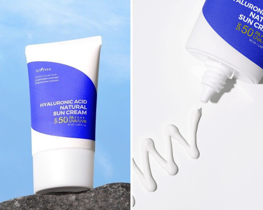 Kem chống nắng cho mẹ bầu ISNTREE Hyaluronic Acid Natural Sun Cream
