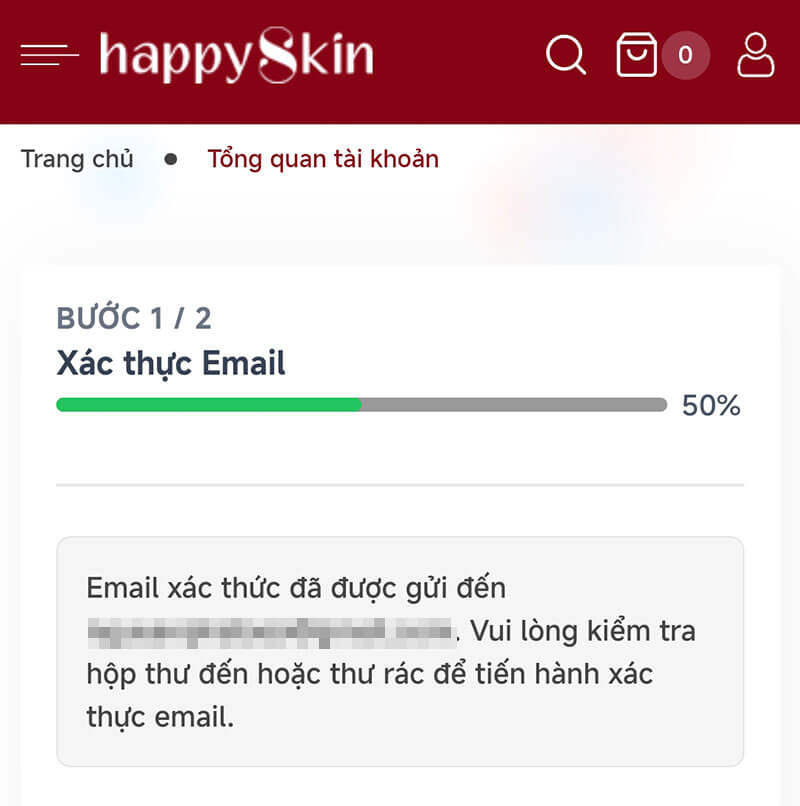 Bước 4: chờ email gửi