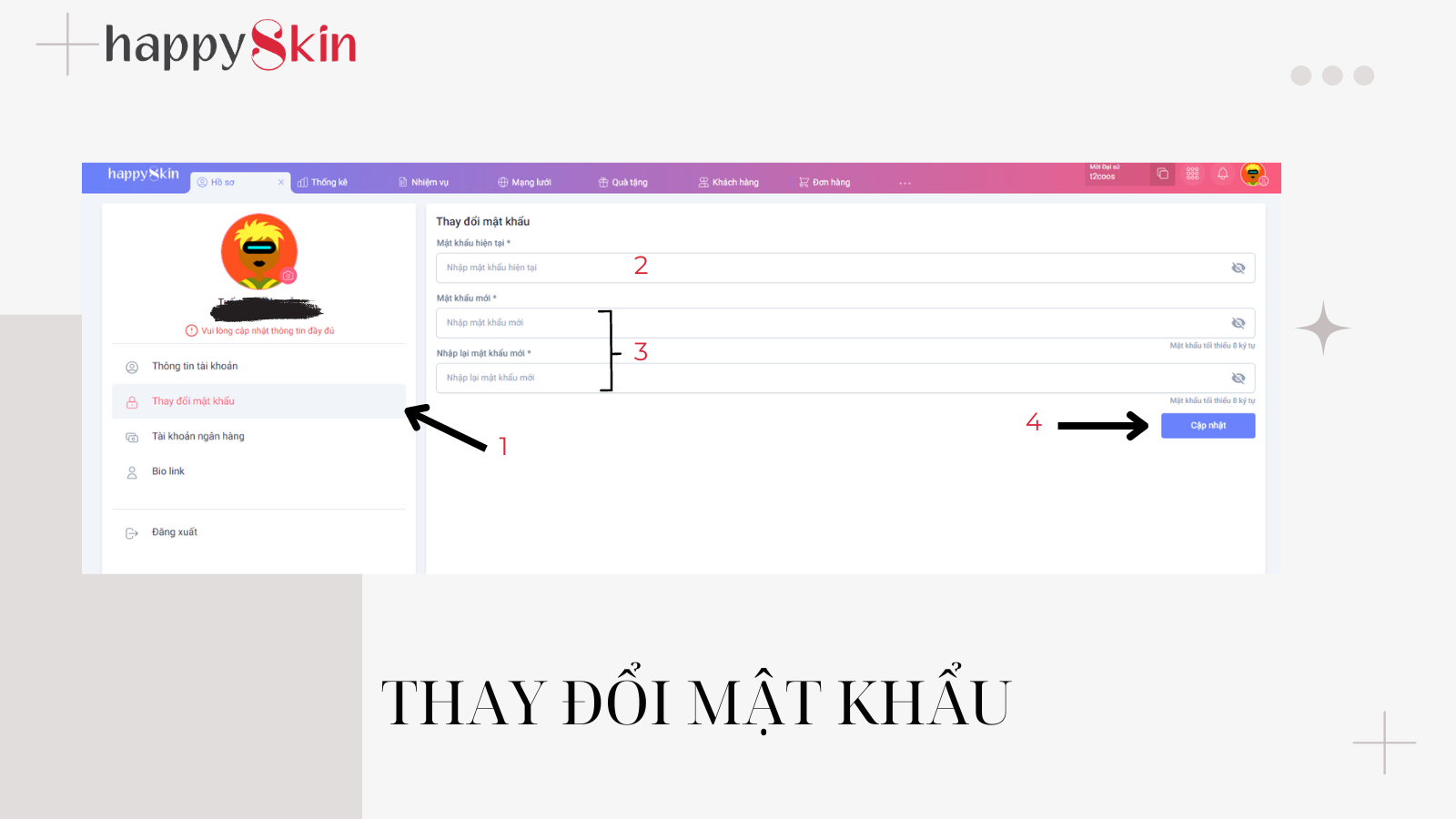 CẬP NHẬT MẬT KHẨU MỚI