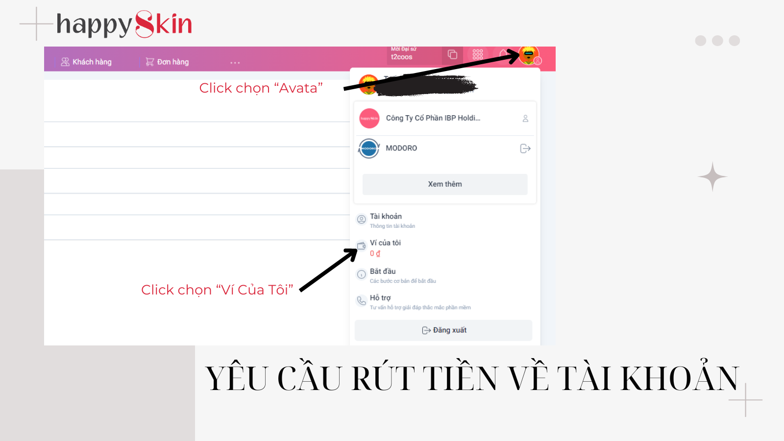 HƯỚNG DẪN RÚT TIỀN VỀ TÀI KHOẢN NGÂN HÀNG