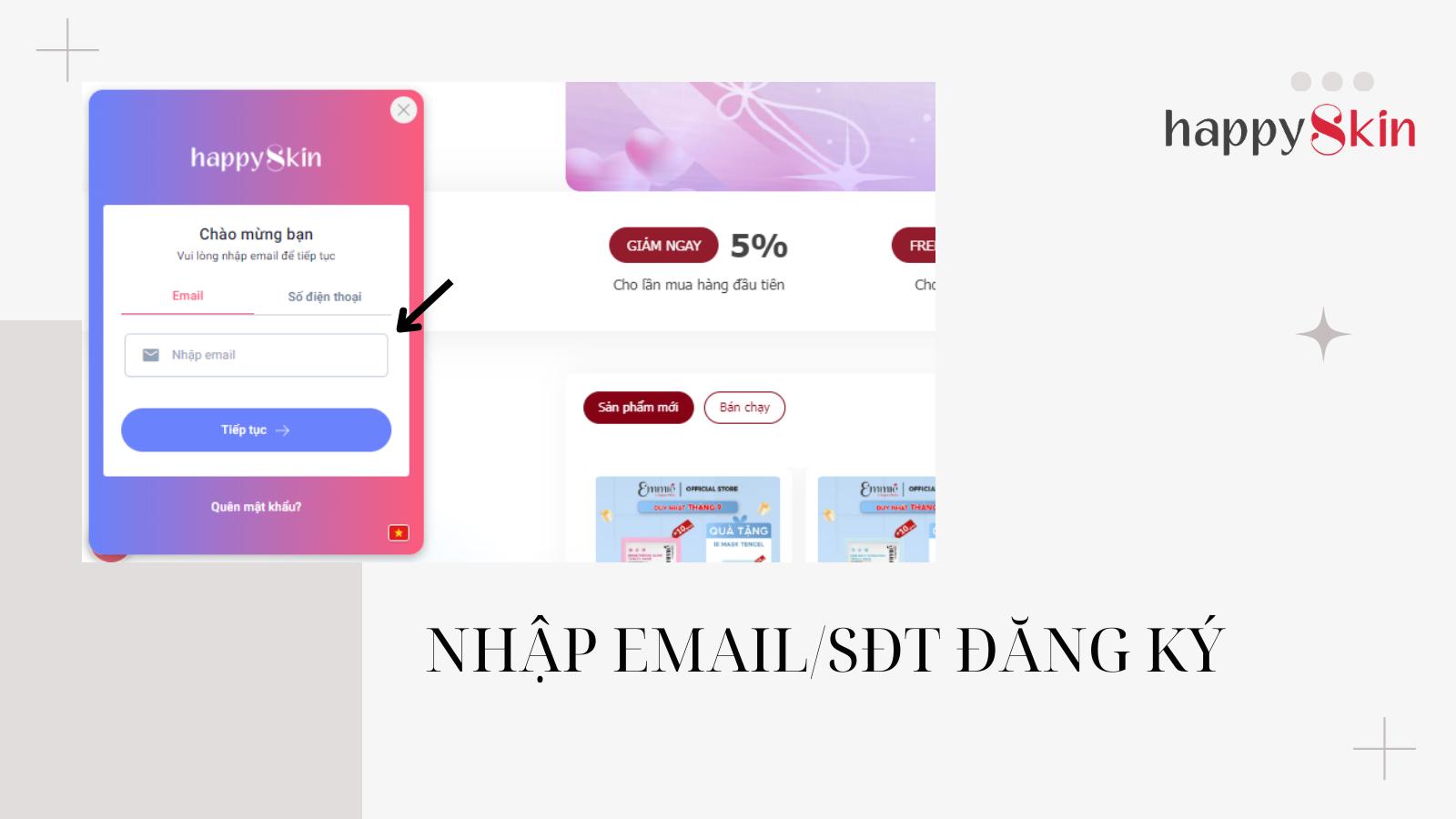 Nhập tên tài khoản đăng ký