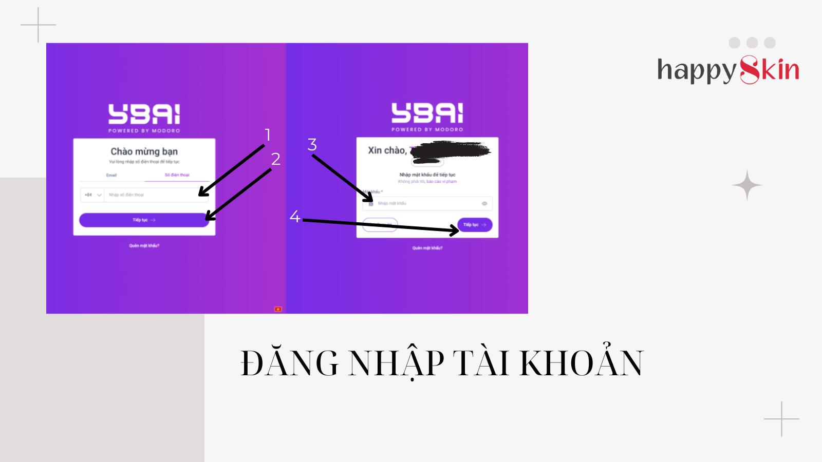 Bước 2: tại trang quản lý điền thông tin đăng nhập Email/SĐT + Mật khẩu.