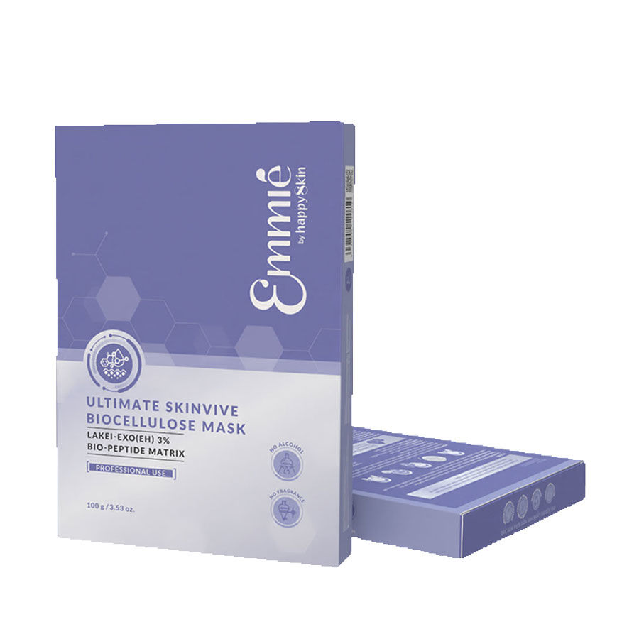 Mặt Nạ Tái Tạo Chuyên Sâu Exosome 3% Ultimate Skinvive Biocellulo Mask Emmié by HappySkin 25g - Hộp 4 Miếng