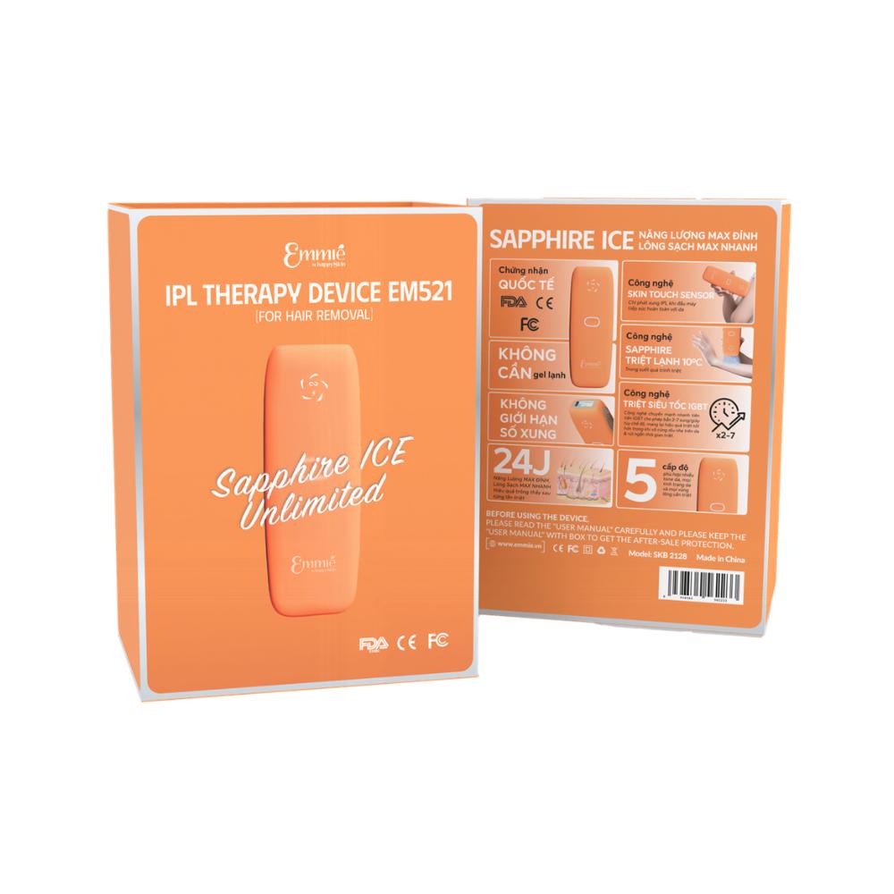 Máy Triệt Lông Lạnh IPL Therapy Device For Hair Removal EM521 Sapphire ICE Unlimited Orange