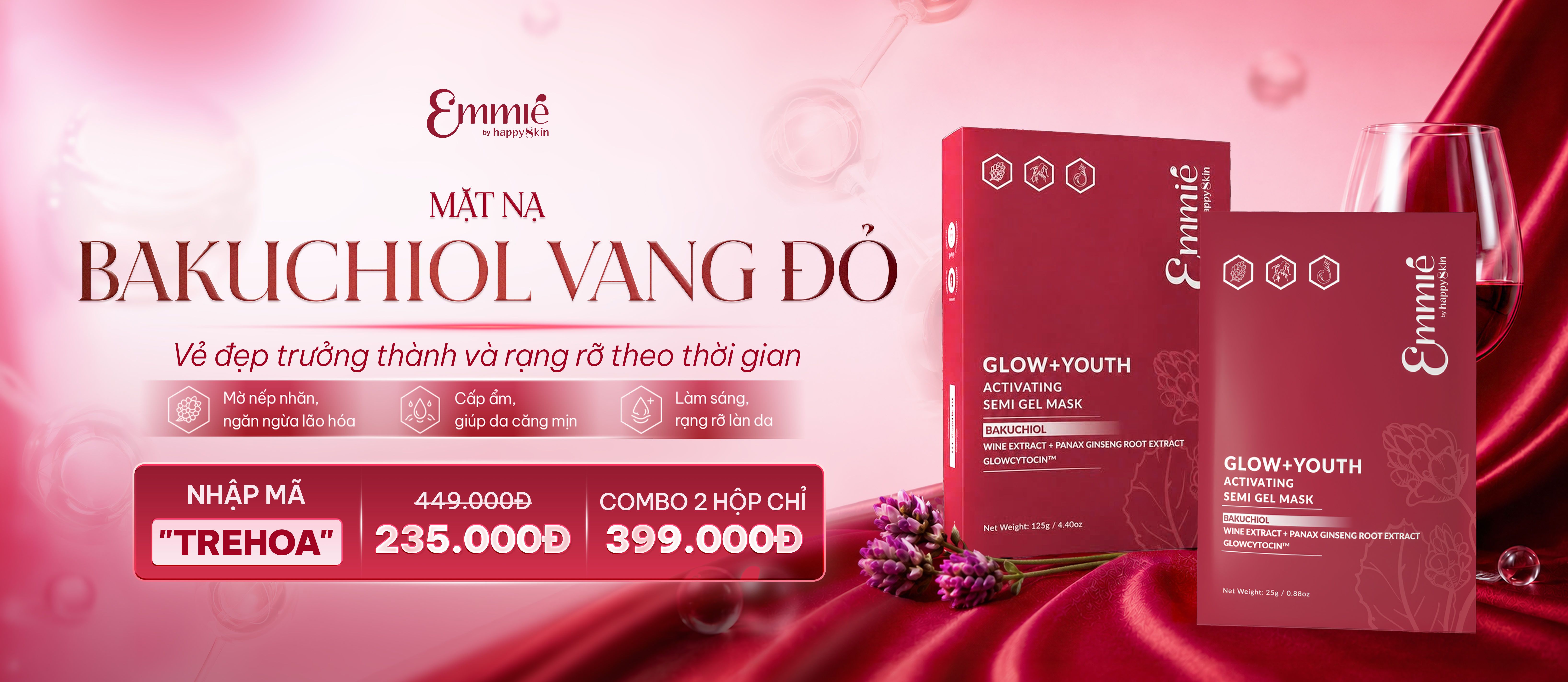Vẻ Đẹp Trưởng Thành Theo Thời Gian - Bakuchiol Vang Đỏ